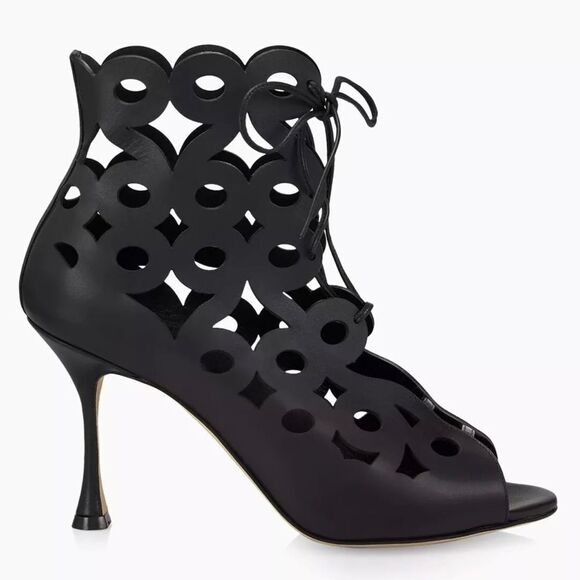 Manolo Blahnik Taralo 90MM Leather Booties size 41 - Picture 3 of 16